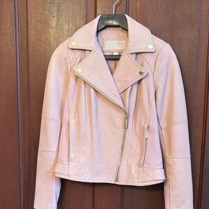 Michael Kors Blush Leather Jacket XS